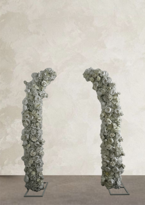 Bloemen pilaren