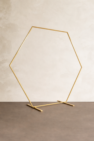 Hexagon backdrop hout