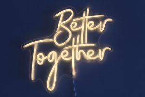 Lichtbordje ''Better together''